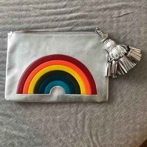 Anya Hindmarch Rainbow Clutch Silver